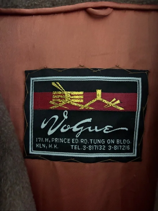 Vogue Brown Single-Breasted Wool Pea Coat - Picture 2 of 9